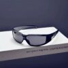 Wholesale Silver Light Technology Style Square Reflective Silver Frame Glasses