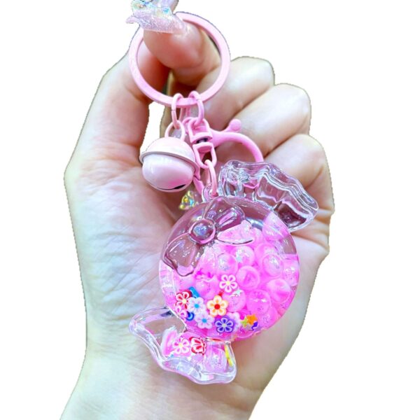 Wholesale Macaron Candy Pendant Luminous Sand Keychain