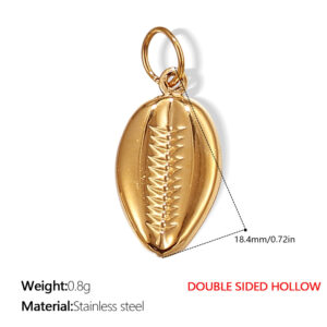Pj273g double-sided hollow gold pendant