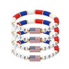 Wholesale Independence Day Surfing Style Flag Beaded Bracelet