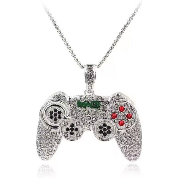 Wholesale Diamond encrusted game console controller necklace