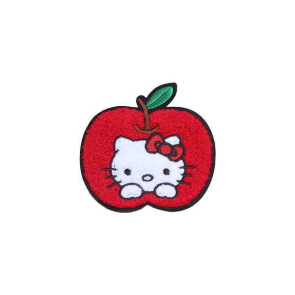Wholesale Red Cute Apple Cat Embroidery DIY Patches