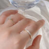 Wholesale Minimalist Geometric Circle Zircon Stackable Ring