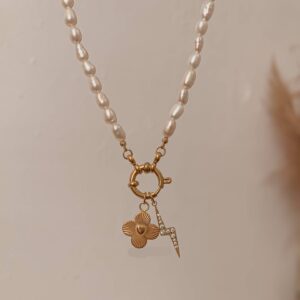 Pearl sailor buckle chain (without pendant) 40+5cm