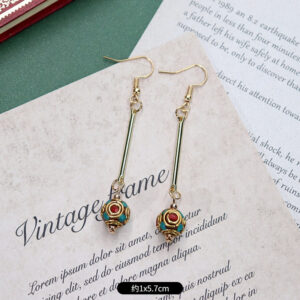 19-Long simple round copper beads