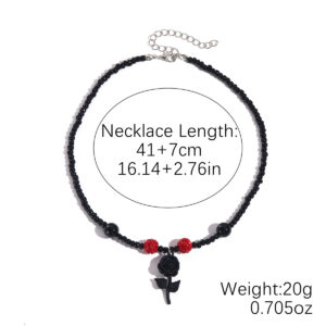 N2507-9 black rice beads