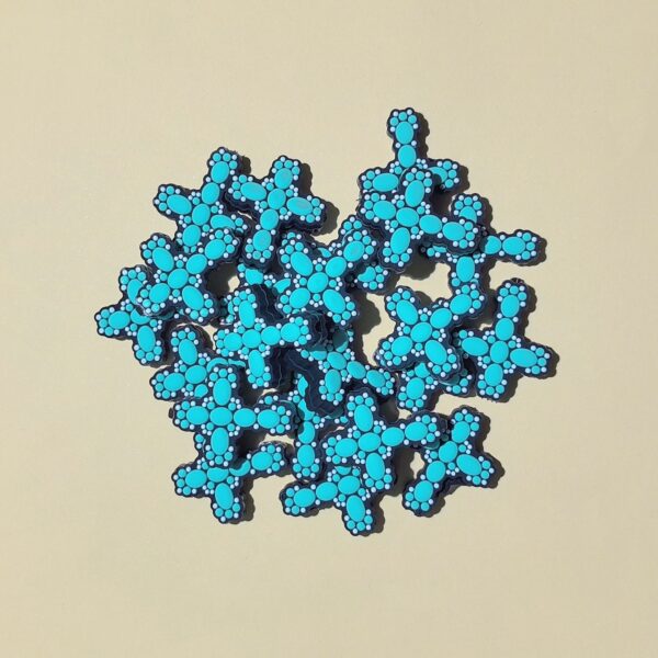 Wholesale Gem Cross Silicone Cartoon Beads 10pcs/pack