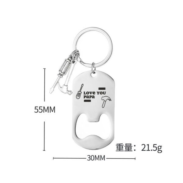 Wholesale beer bottle opener stainless steel keychain