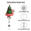 Wholesale Cross-border hot-selling acrylic Christmas office staff name tag retractable badge ID holder easy-pull buckle. (In stock, dropshipping available)
