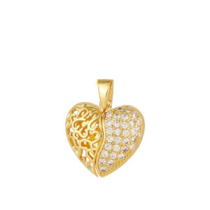 Gold hollow single pendant