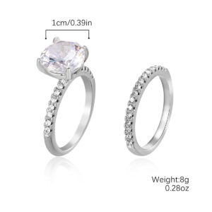 R2407-9 Large Carat Pair Ring / No. 10