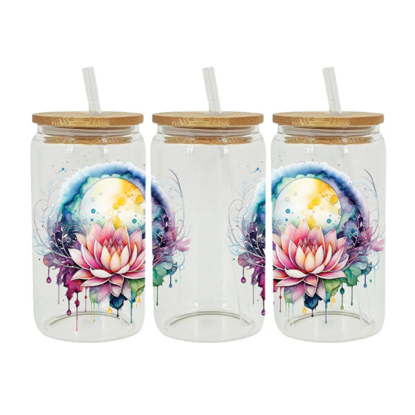 Wholesale UV Transfer Paste Glass Crystal Label Crystal Paste Cross-border Special Paste for 16oz Glass Cup 23cmX11cm