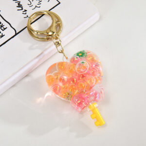 Orange / Light gold buckle + luminous love lollipop