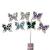 Wholesale 10pcs Double sided rhinestone butterfly alloy diamond ball beads