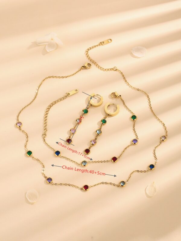 O1CN01LGIq4l1MqB01pF3MP_2212889381485-0-cib Wholesale Luxury Color Treasure Necklace Bracelet Earrings Set