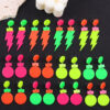 Wholesale Geometric fluorescent lightning bolt round irregular acrylic earrings