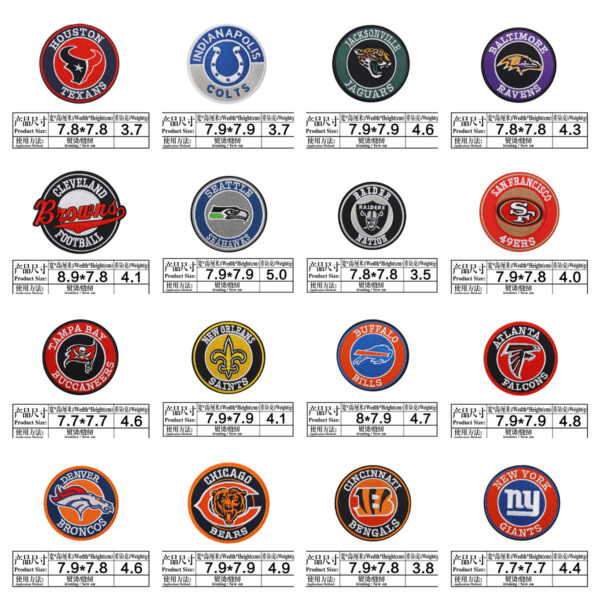 Wholesale Colorful and diverse circular team emblem embroidery DIY Patches