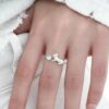 Wholesale Cat Moonstone Cute Open Ring