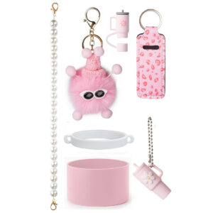 Pink-pearl chain / 7-piece set (excluding cups)