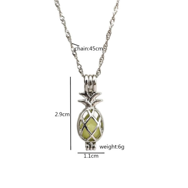 Wholesale Valentine's Day Gift Creative Hollow Pineapple Luminous Necklace