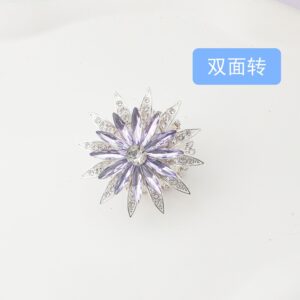 Purple sunflower double-sided turning (1 piece)
