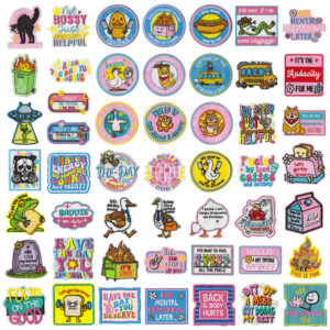 Wholesale Funny duck and cat embroidery