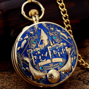 Wholesale Retro creative colorful castle background music music music music box pocket watch