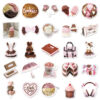 O1CN01LSPhro1kMugrRKNAV_2208066194670-0-cib Wholesale 50 Pink and Brown Ins Style Graffiti Stickers, Small Fresh Chocolate Girl Heart Dessert Decoration Mobile Phone Water Cup Stickers
