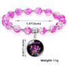 Wholesale Cute cartoon girl ice cracked gem embedded bracelet