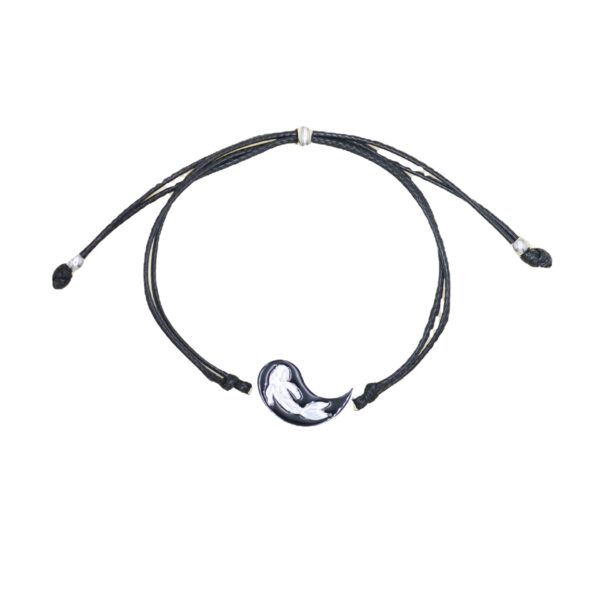 Wholesale black and white tai chi couple bracelet two fish handmade gossip totem