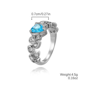 R2407-5 aquamarine love zircon / No. 10