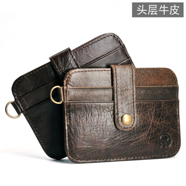 Wholesale First layer cowhide ID card holder men's wallet