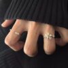 Wholesale Fresh and simple silver daisy ring niche design light luxury finger ring