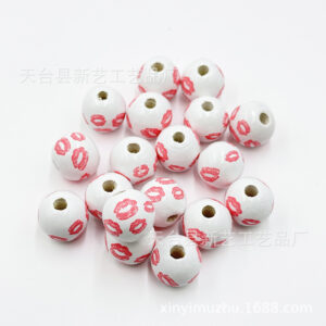 White background pink lips / 16mm (hole 4mm)