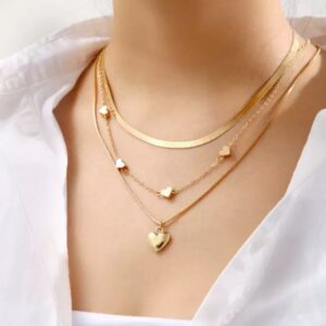 Wholesale fashion love necklace all-match multi-layer necklace