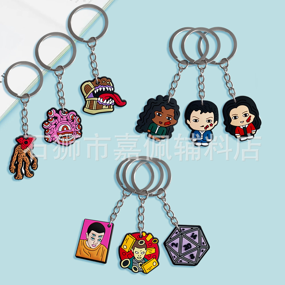 Wholesale strange story keychain schoolbag bag pendant car keychain pendant