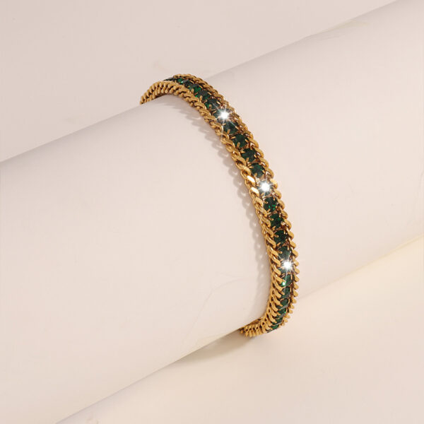 Wholesale Three layer color diamond titanium steel bracelet