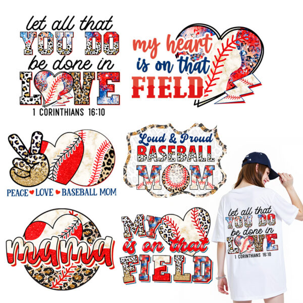 Wholesale Baseball DIY UV DTF Ready to Press Transfers Wraps