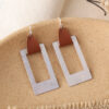 Wholesale Bohemian Sand Silver Leather Leather Earrings All-match Ear Jewelry
