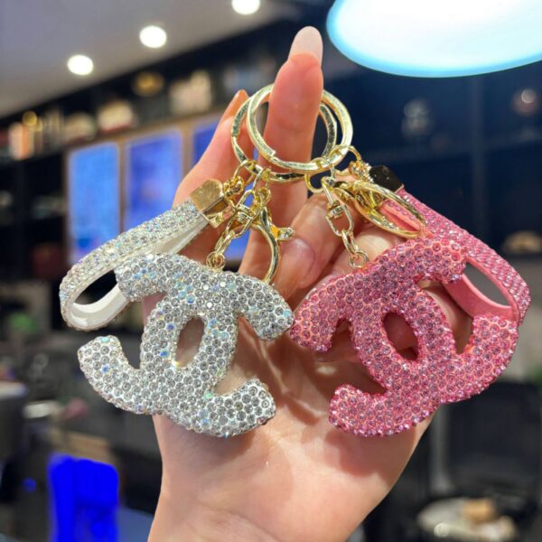 Wholesale Stylish Rhinestone-Embellished Letter Keychain OLY Exclusive