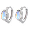 Wholesale Silver Needle Water Drop Moonstone Turquoise Earrings