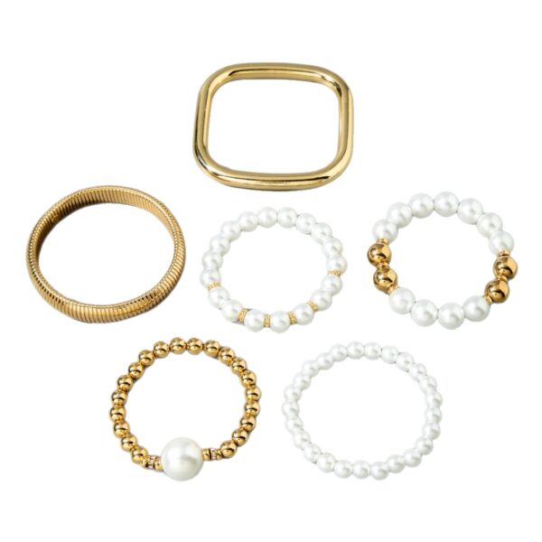 Wholesale Vintage Bracelet Layered With A Pearl Bracelet.