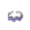 O1CN01LiMDUq1kPCfOJ0KMm_2215803244675-0-cib Wholesale Sweet Cool Geometric Purple Diamond Open Ring
