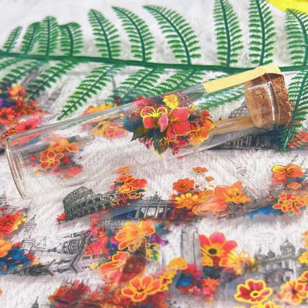 O1CN01LjCbXE1jtbP4yMlWp_2204108134606-0-cib Wholesale 100pcs Cartoon Gold Plated Flower Waterproof Vinyl Stickers