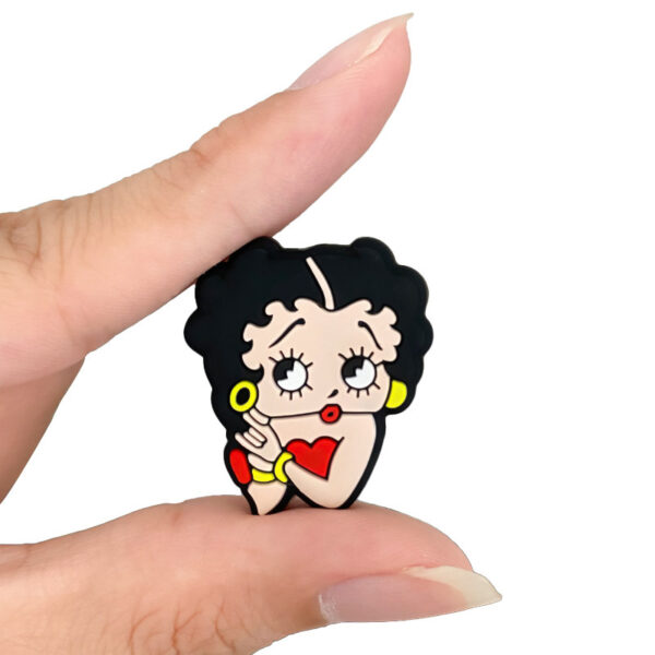 Wholesale 10pcs Cross-Border Spot Big Wave Silicone Beads Cartoon Character Image Food Grade Loose Beads
