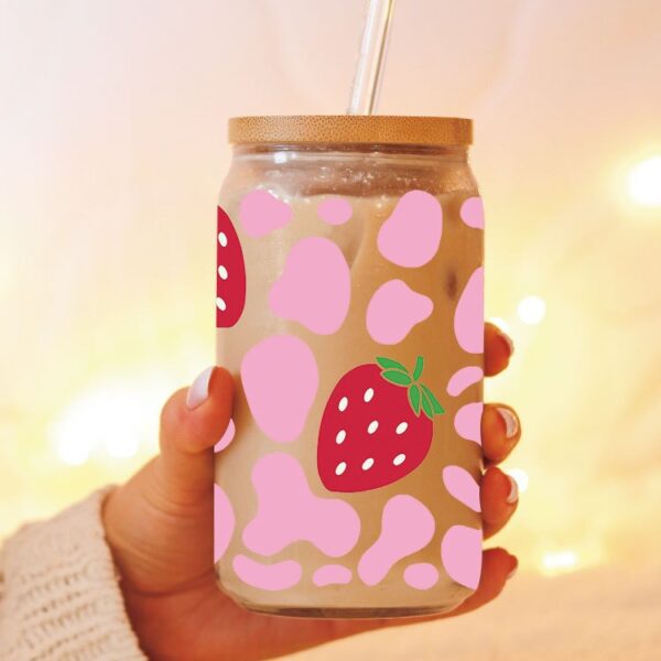 Wholesale UV transfer sticker for glass cups crystal label crystal sticker 16OZ UV DTF WRAPS