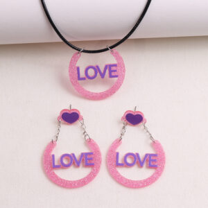 Light pink round chain-suit