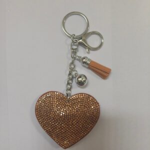Gold [white k silver buckle] / Keychain + love + small tassel