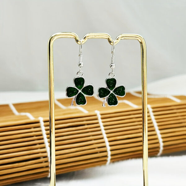Wholesale St. Patrick's Day Four-Leaf Clover Earrings