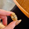 Wholesale Five Emperors Money Sand Gold Sparkling Diamond Wealth Ring